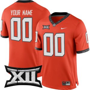 Custom Oklahoma State Cowboys Football Orange Game Jersey - All Stitched