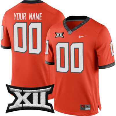 Custom Oklahoma State Cowboys Football Orange Game Jersey - All Stitched