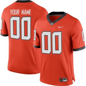 Custom Oklahoma State Cowboys Football Orange Game Jersey - All Stitched