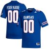 Custom Kansas Jayhawks Football Royal Blue Jersey - All Stitched
