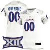 Custom Kansas Jayhawks Football White Jersey - All Stitched