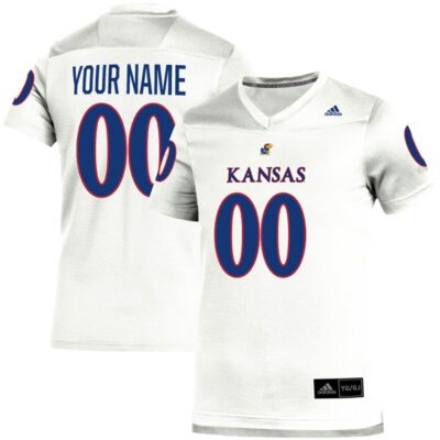 Custom Kansas Jayhawks Football White Jersey - All Stitched