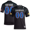 Custom Kansas Jayhawks Football Black Alternate Jersey - All Stitched