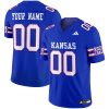 Custom Kansas Jayhawks Football Royal 2024 Vapor F.U.S.E Limited Jersey - All Stitched