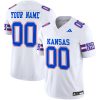Custom Kansas Jayhawks Football White 2024 Vapor F.U.S.E Limited Jersey - All Stitched