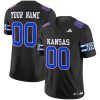 Custom Kansas Jayhawks Football Black 2024 Vapor F.U.S.E Limited Jersey - All Stitched