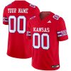 Custom Kansas Jayhawks Football Red 2024 Vapor F.U.S.E Limited Jersey - All Stitched