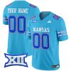 Custom Kansas Jayhawks Football Light Blue 2024 Vapor F.U.S.E Limited Jersey - All Stitched