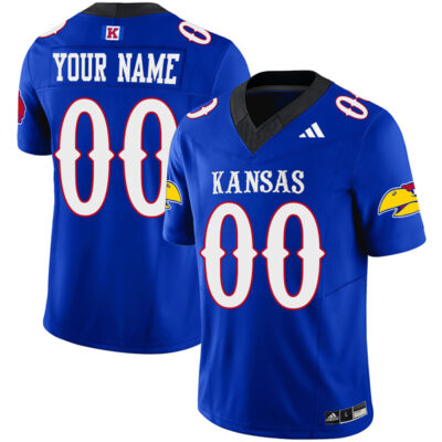 Custom Kansas Jayhawks Football Royal Vapor F.U.S.E Limited Jersey - All Stitched