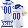 Custom Kansas Jayhawks Football White Vapor F.U.S.E Limited Jersey - All Stitched