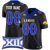 Custom Kansas Jayhawks Football Black Vapor F.U.S.E Limited Jersey - All Stitched