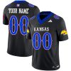 Custom Kansas Jayhawks Football Black Vapor F.U.S.E Limited Jersey - All Stitched