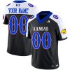 Custom Kansas Jayhawks Football Alternate Black Vapor F.U.S.E Limited Jersey - All Stitched
