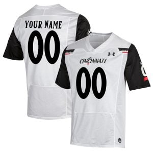 Custom Cincinnati Bearcats Football White Away Jersey - All Stitched
