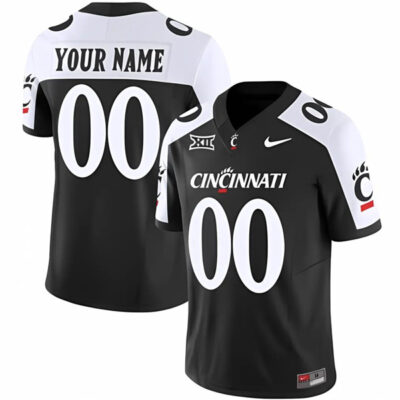 Custom Cincinnati Bearcats Football Alternate Black Vapor F.U.S.E Limited Jersey - All Stitched