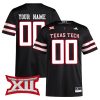 Custom Texas Tech Red Raiders Football Black Alternate Premier Jersey - All Stitched