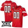 Custom Texas Tech Red Raiders Football Red Jersey - All Stitched