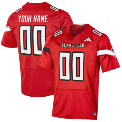 Custom Texas Tech Red Raiders Football Red Jersey - All Stitched