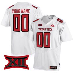 Custom Texas Tech Red Raiders Football White Jersey - All Stitched