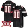 Custom Texas Tech Red Raiders Football Black Jersey - All Stitched