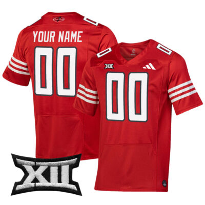 Custom Texas Tech Red Raiders Football Red Throwback Jersey - All Stitched