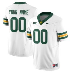 Custom Baylor Bears Football White Vapor F.U.S.E Limited Jersey w/ XII Patch - All Stitched