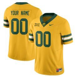 Custom Baylor Bears Football Gold Vapor F.U.S.E Limited Jersey w/ XII Patch - All Stitched