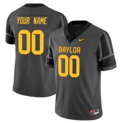 Custom Baylor Bears Football Anthracite Grey Vapor F.U.S.E Limited Jersey - All Stitched