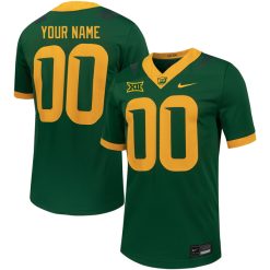 Custom Baylor Bears Football Green Untouchable Jersey w/ XII Patch - All Stitched