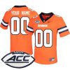 Custom Syracuse Orange Football Orange Alternate Game Jersey w/ ACC Patch - All Stitched