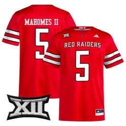 Patrick Mahomes Texas Tech Red Raiders Football Red Home Premier Jersey - All Stitched