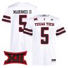 Patrick Mahomes Texas Tech Red Raiders Football White Away Premier Jersey - All Stitched