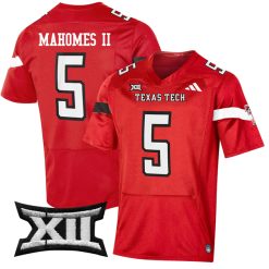 Patrick Mahomes Texas Tech Red Raiders Football Red Jersey - All Stitched
