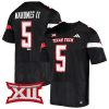 Patrick Mahomes Texas Tech Red Raiders Football Black Jersey - All Stitched