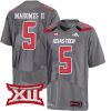 Patrick Mahomes Texas Tech Red Raiders Football Grey Jersey - All Stitched