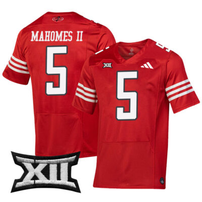Patrick Mahomes Texas Tech Red Raiders Football Red Throwback Jersey - All Stitched