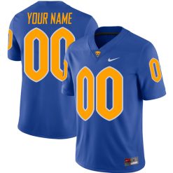 Custom Pittsburgh Panthers Football Royal Alumni Jersey - All Stitched