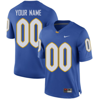 Custom Pittsburgh Panthers Football Royal Game Jersey - All Stitched