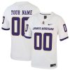 Custom James Madison Dukes Football White Away Jersey - All Stitched