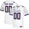 Custom James Madison Dukes Football White Jersey w/ SBC Patch - All Stitched