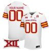 Custom Iowa State Cyclones Football White Away Jersey w/ XII Patch - All Stitched