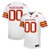 Custom Iowa State Cyclones Football White Away Jersey - All Stitched