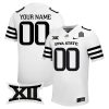 Custom Iowa State Cyclones Football White Alternate Jersey w/ XII Patch - All Stitched