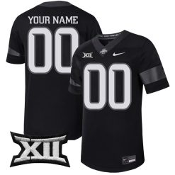 Custom Iowa State Cyclones Football Black Untouchable Jersey w/ XII Patch - All Stitched