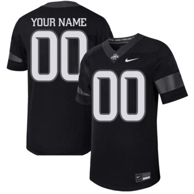 Custom Iowa State Cyclones Football Black Untouchable Jersey - All Stitched