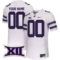 Custom Kansas State Wildcats Football White Untouchable Jersey w/ XII Patch - All Stitched