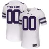Custom Kansas State Wildcats Football White Untouchable Jersey - All Stitched