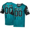 Custom Coastal Carolina Chanticleers Football Teal Home Jersey w/ SBC Patch - All Stitched