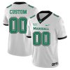 Custom Marshall Thundering Herd Football White Away Jersey w/ SBC Patch - All Stitched