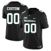 Custom Marshall Thundering Herd Football Black Alternate Jersey w/ SBC Patch - All Stitched